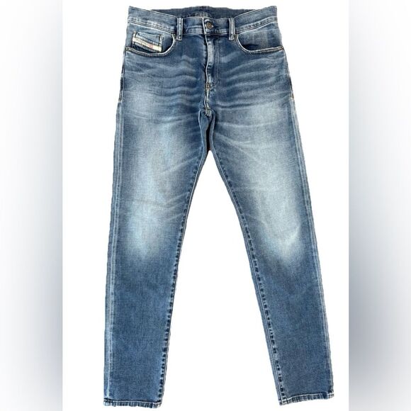 Diesel D-Strukt-R-NE R84YM Blue Wash Slim Tapered Jeans 30 RFID Stretch Denim - Picture 2 of 14